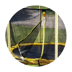 Chipolino Kindertrampolin Sporty 140 cm Basketballkorb Leiter Federabdeckung gelb