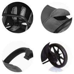 Chipolino Kinderwagen Buggy Insta, Fußabdeckung, Federung, Korb, Gurt, klappbar rosa