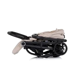 Chipolino Kinderwagen Go Twist Sitz drehbar PU-Reifen klappbar Federung Korb beige