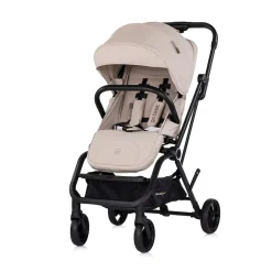 Chipolino Kinderwagen Go Twist Sitz drehbar PU-Reifen klappbar Federung Korb beige