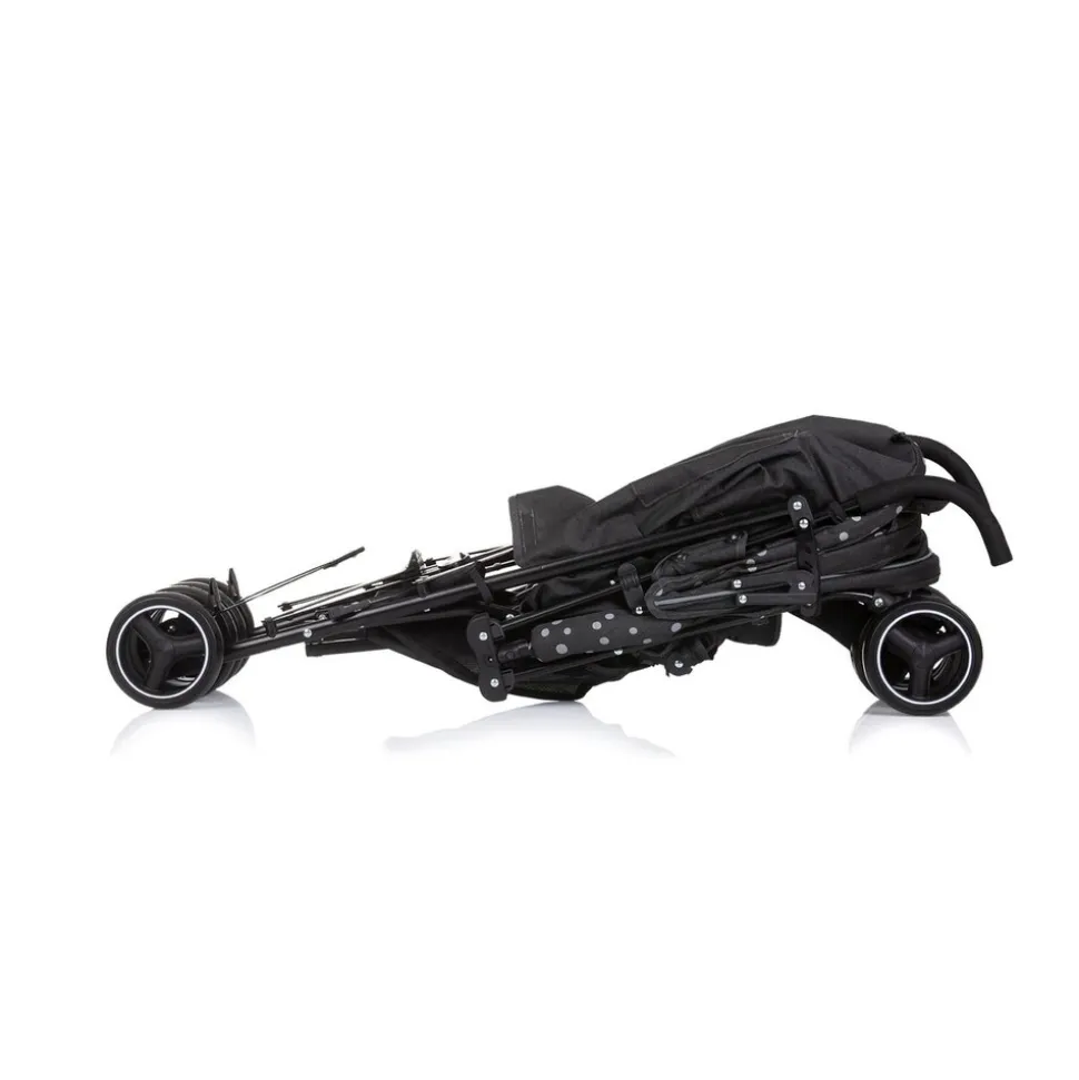 Chipolino Kinderwagen Milano Buggy bis 22 kg, Rückenlehne verstellbar, faltbar schwarz