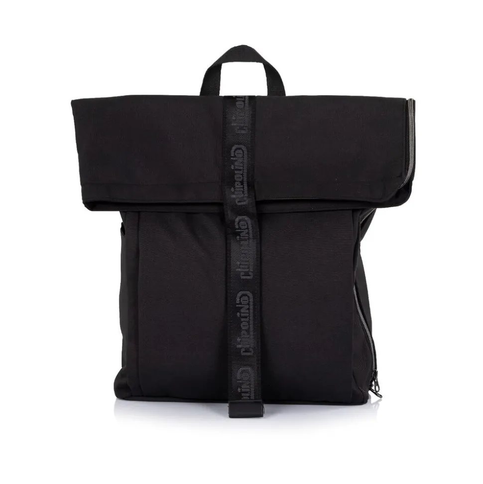 Chipolino Kinderwagen-Rucksack Wickelauflage Thermotasche Reißverschluss Griff schwarz