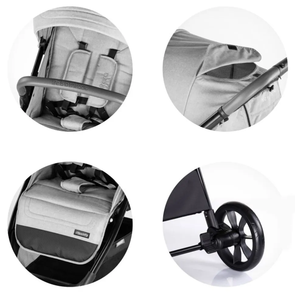 Chipolino Kinderwagen Ultera Buggy klappbar Korb Federung Hinterradbremse Gurt hellbraun
