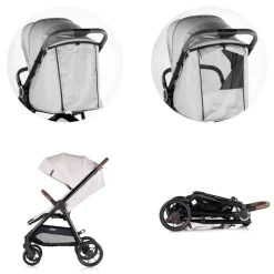 Chipolino Kinderwagen Ultera Buggy klappbar Korb Federung Hinterradbremse Gurt hellbraun