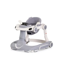 Chipolino Lauflernhilfe Happy Walker 5 in 1 Schaukelfunktion Musik Lichter Räder grau