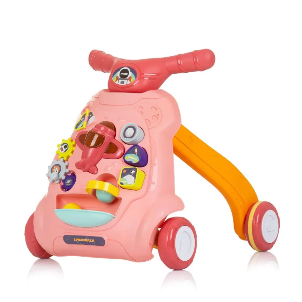 Chipolino Lauflernwagen Plane Musik, Bälle, mit unterschiedlichen Spielzeugen rosa