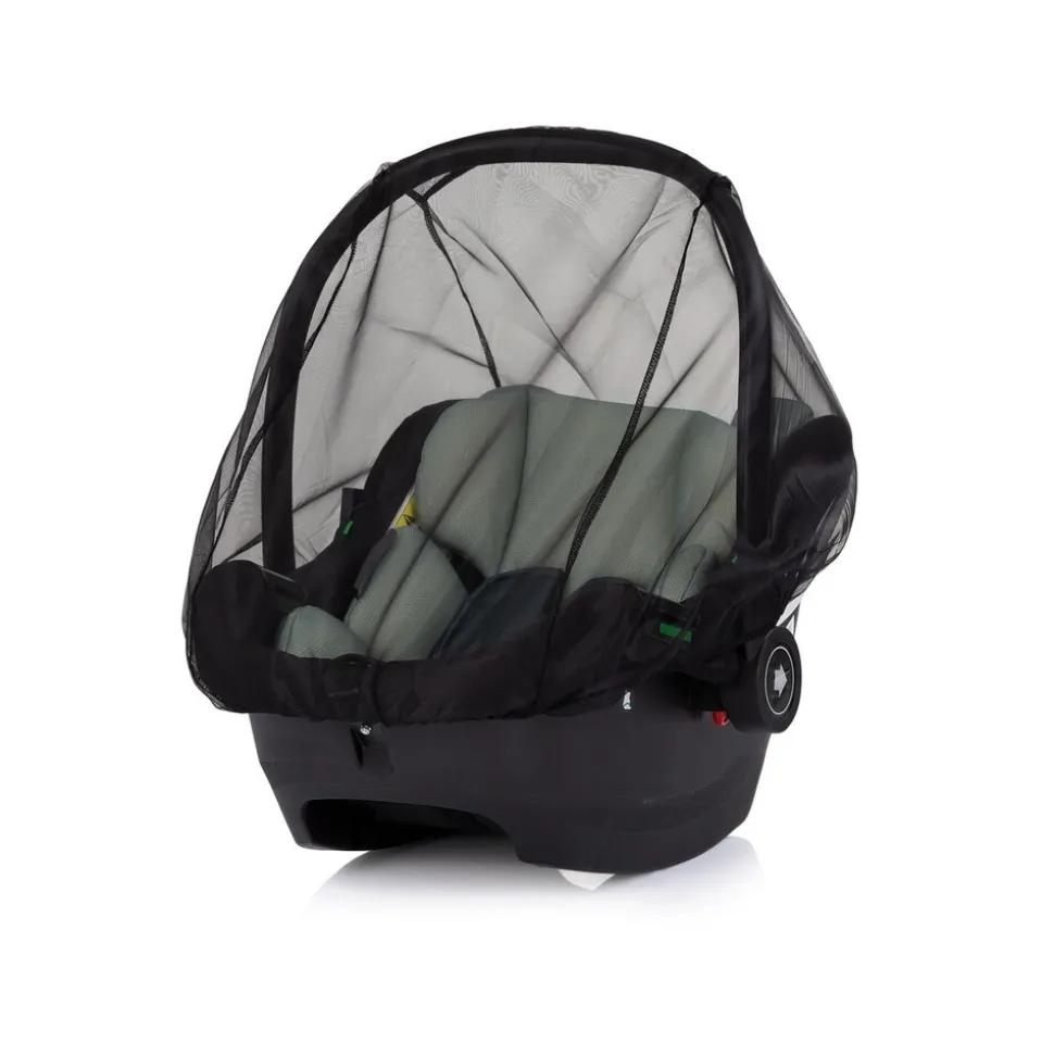 Chipolino Moskitonetz für Babyschale schützt vor Mücken und Insekten universal schwarz