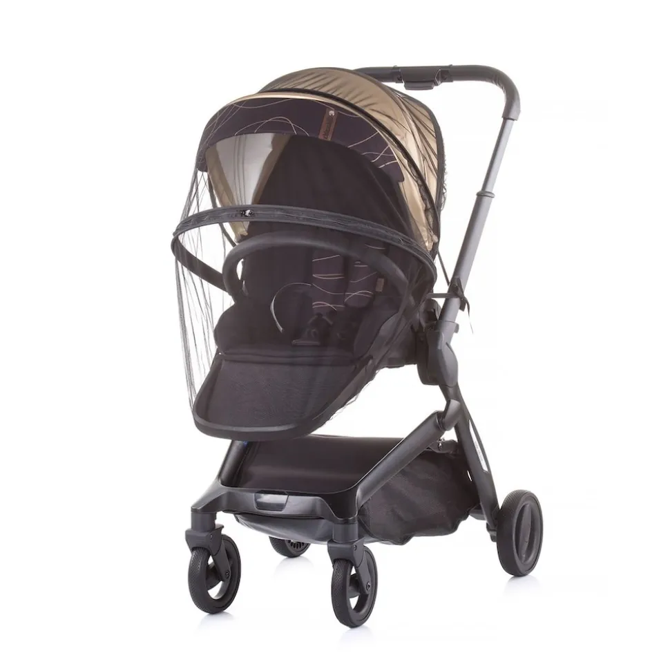 Chipolino Moskitonetz Lux, Insektenschutz, Kinderwagen, Buggy, Reißverschluss schwarz