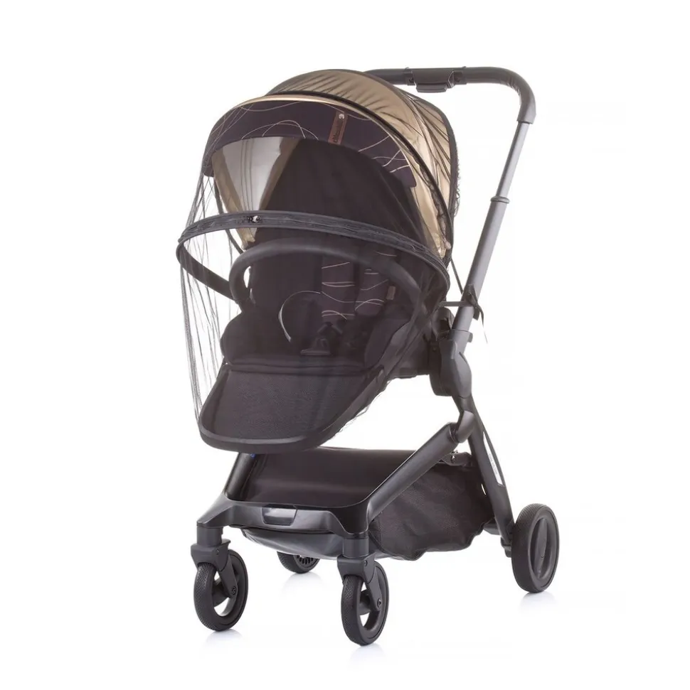 Chipolino Moskitonetz Lux, Insektenschutz, Kinderwagen, Buggy, Reißverschluss schwarz