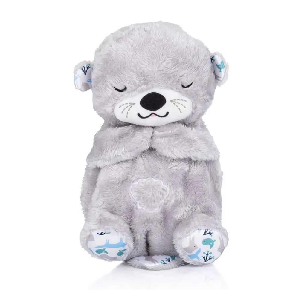 Chipolino Musik Plüschtier Otter, Lichter, Musikspielzeug, Geräusche, Melodien grau
