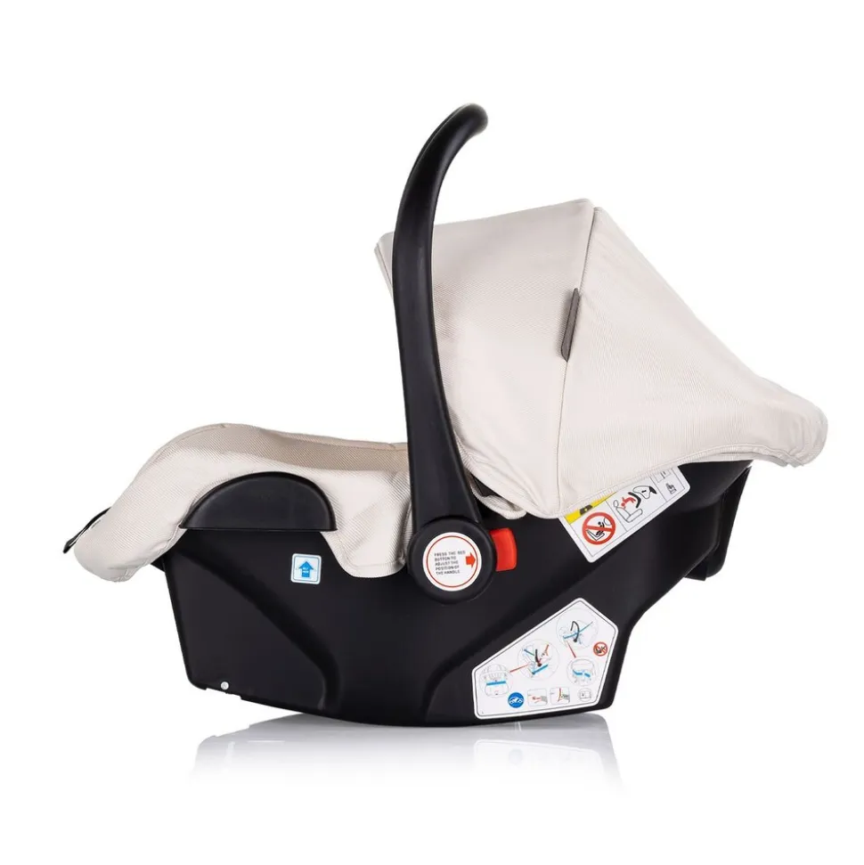 Chipolino Set Babyschale Isofix-Basisstation Aura i-Size (40 - 85cm) verstellbar creme