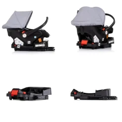 Chipolino Set Babyschale Isofix-Basisstation Amore i-Size Gruppe 0+ (0 - 13 kg) hellgrau