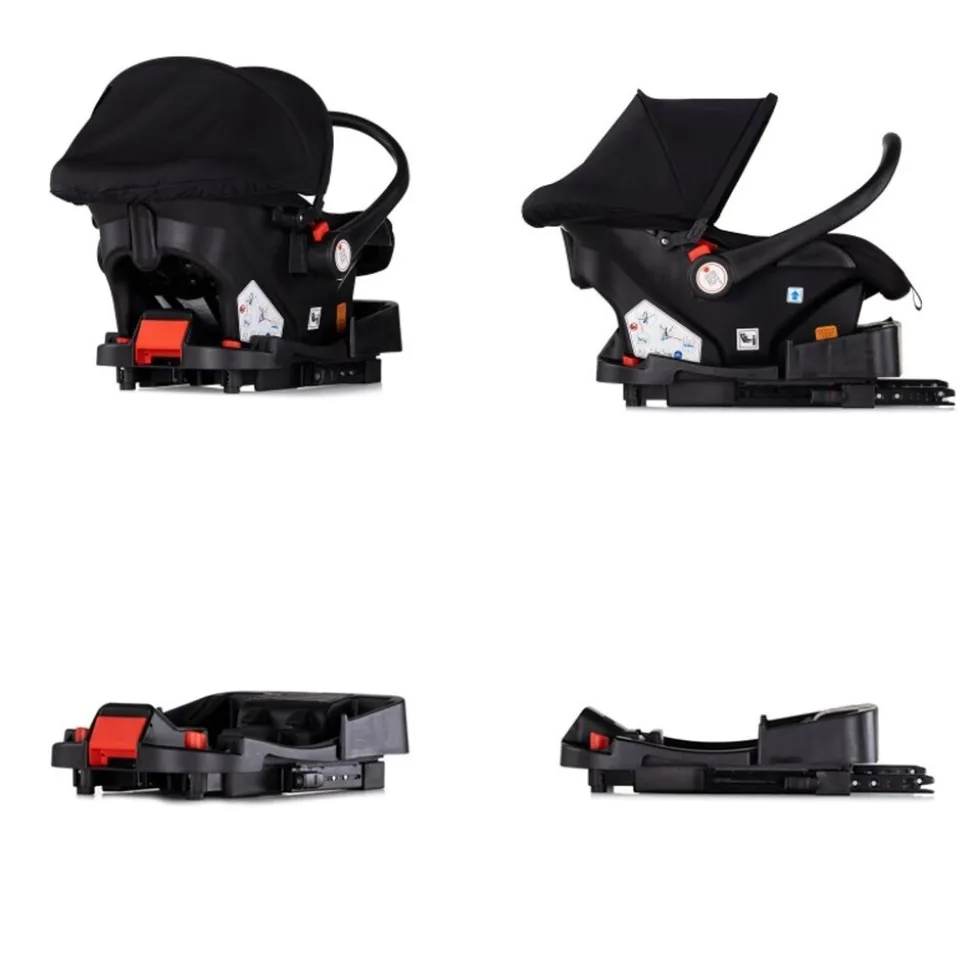 Chipolino Set Babyschale Isofix Basis-Station Vista i-Size (40-87cm) verstellbar schwarz