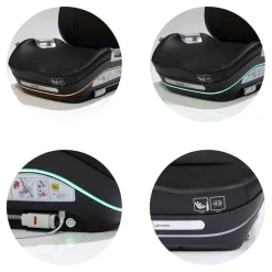 Chipolino Sitzerhöhung Genesis Smart i-Size 125-150 cm Isofix Kühlung Heizung schwarz