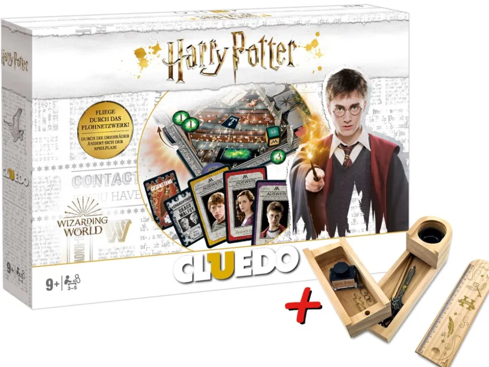 Cluedo - Harry Potter + Holz-Schreibset Brettspiel Gesellschaftsspiel Edition Sonderedition