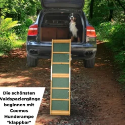Coemo Hunde Rampe klappbar Aufstiegshilfe für Haustiere - Anti-Rutsch-Belag