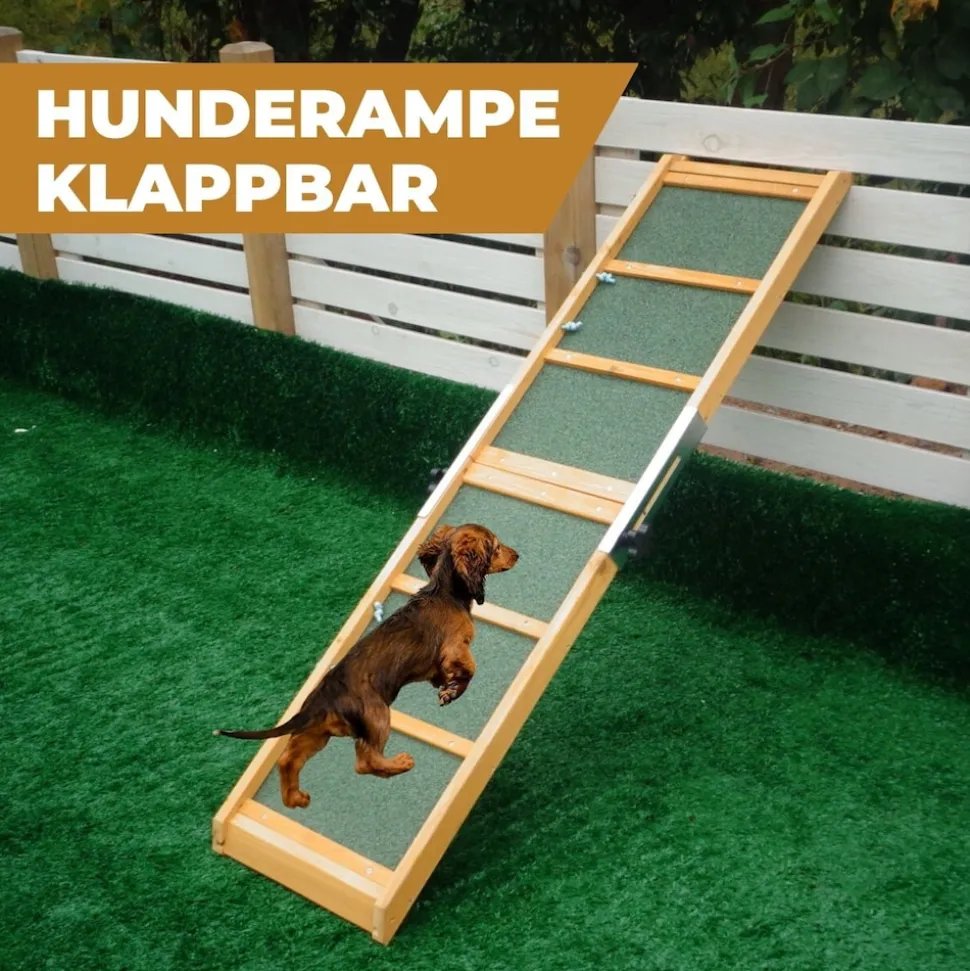Coemo Hunde Rampe klappbar Aufstiegshilfe für Haustiere - Anti-Rutsch-Belag