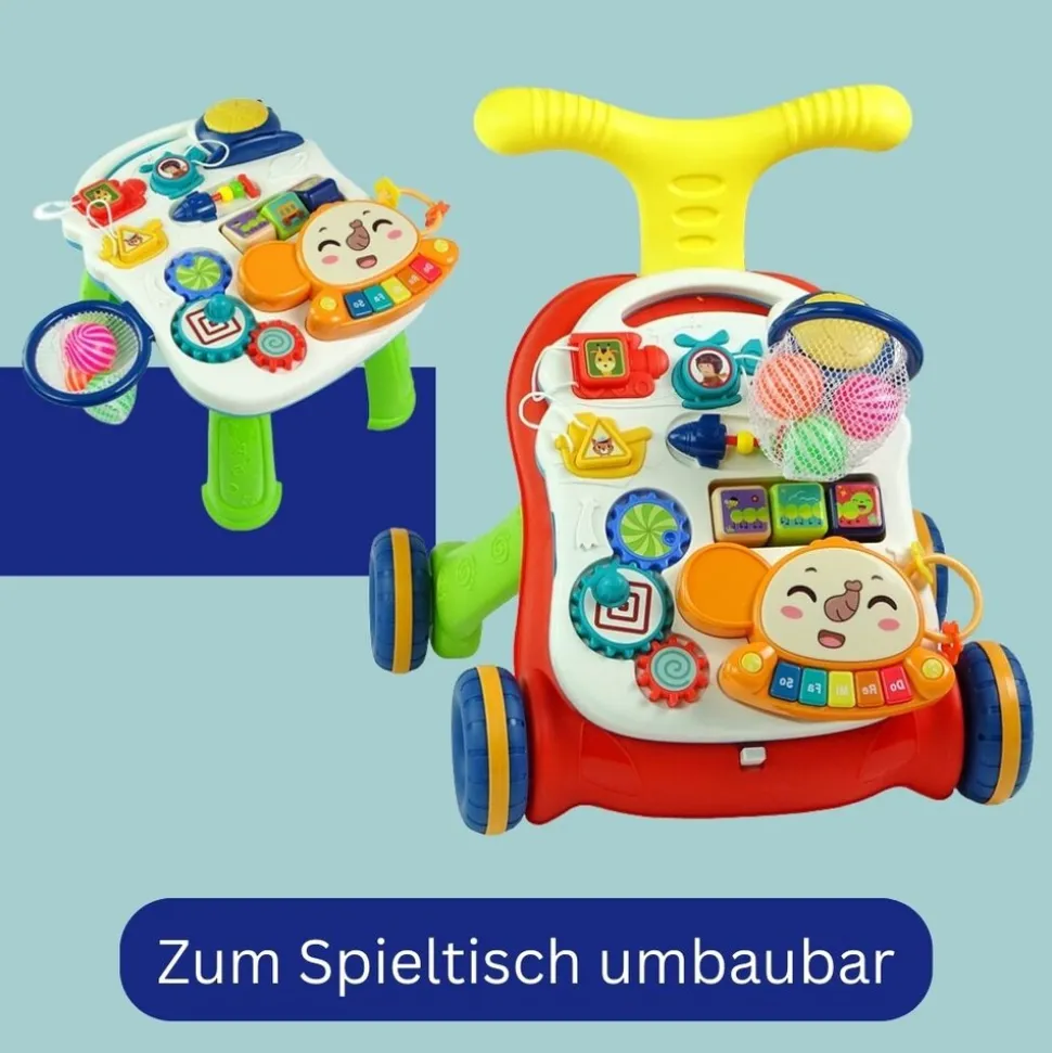 Coemo 2in1 Baby Laufwagen Rolli und Multifunktion Spieltisch