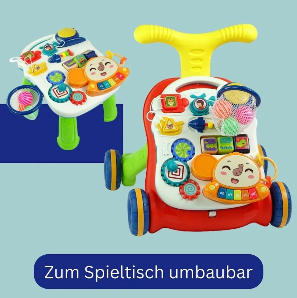 Coemo 2in1 Baby Laufwagen Rolli und Multifunktion Spieltisch