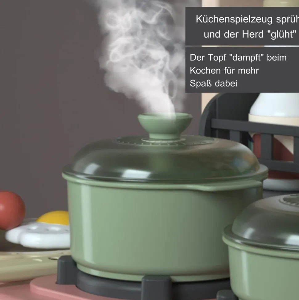 Coemo Kinderküche Jasmin Spielküche mit viel Zubehör Farbe Grau
