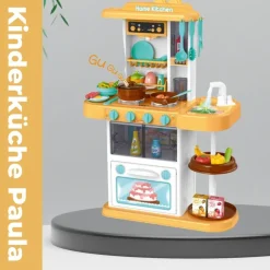 Coemo Kinderküche Paula Spielküche GELB mit viel Zubehör