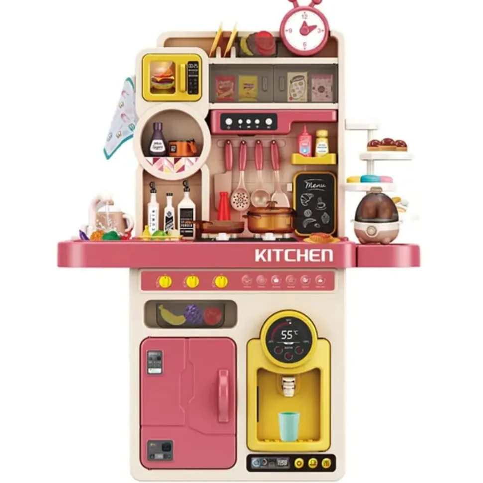 Coemo Kinderküche Tony Spielküche ROSA mit viel Zubehör