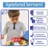 Coemo Spieltisch mit 90-tlg. Holzeisenbahn Farbe Mintgrün
