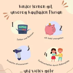 Coemo Supermarkt Florian Kaufladen TÜRKIS mit viel Zubehör