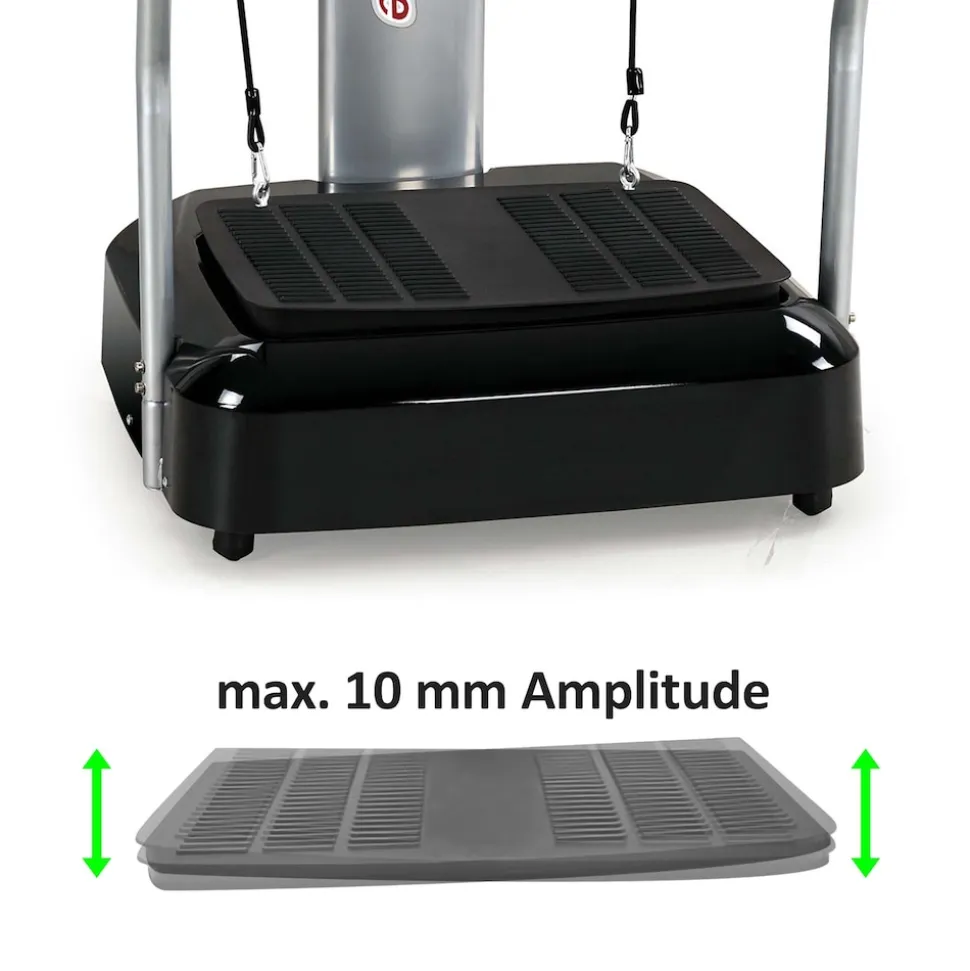 Crazy Fit Massage Fitness Vibrationsplatte inkl. Bänder Silber