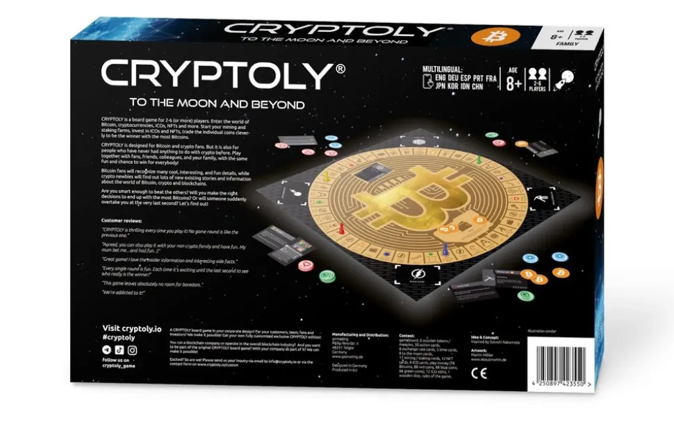 CRYPTOLY - Das Strategiespiel für die ganze Familie! Englische Version für 2-6 Spieler ab 8 Jahren