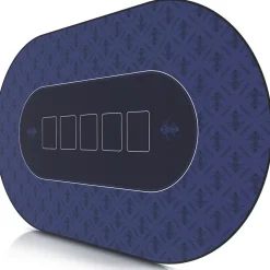 CSL Extra große Tischauflage Pokermatte 1000 x 600 mm / Kartenspiel Matte / Ovales Design