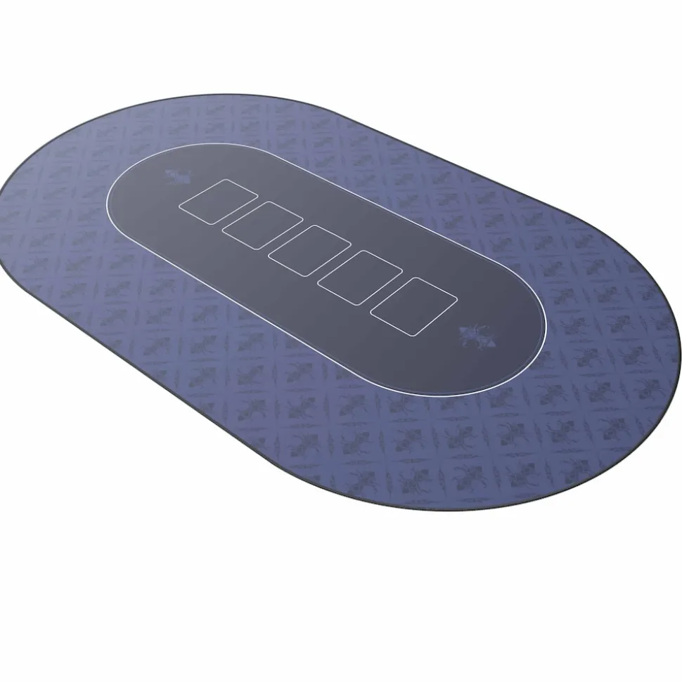CSL Extra große Tischauflage Pokermatte 1000 x 600 mm / Kartenspiel Matte / Ovales Design