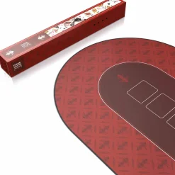 CSL Extra große Tischauflage Pokermatte 1000 x 600 mm / Kartenspiel Matte / Ovales Design