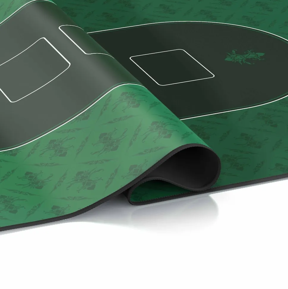 CSL Extra große Tischauflage Pokermatte 1000 x 600 mm / Kartenspiel Matte / Ovales Design
