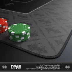 CSL Pokermatte XL Tischauflage für Poker 90 x 40cm / Kartenspiel Matte /Pokertisch Auflage