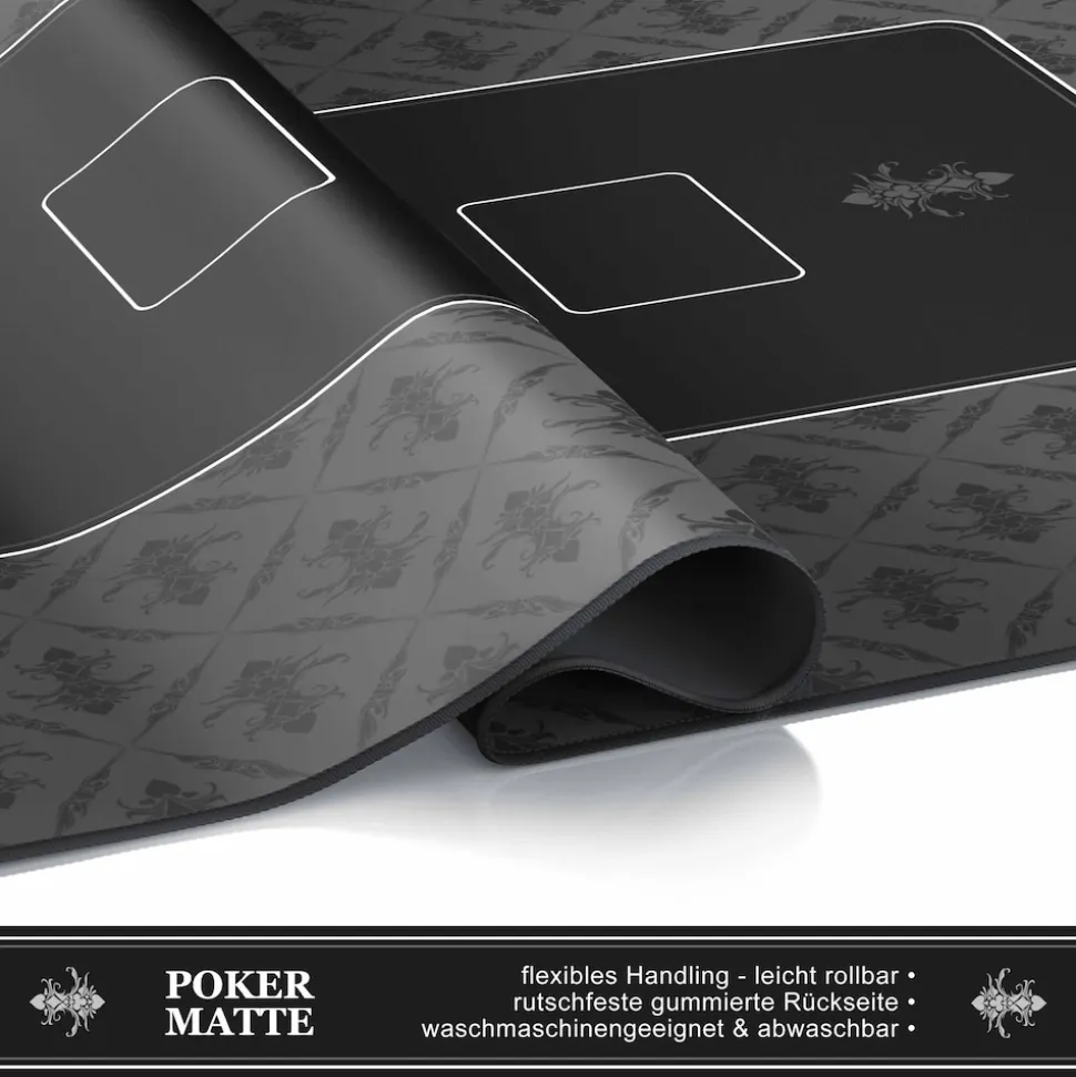 CSL Pokermatte XL Tischauflage für Poker 90 x 40cm / Kartenspiel Matte /Pokertisch Auflage