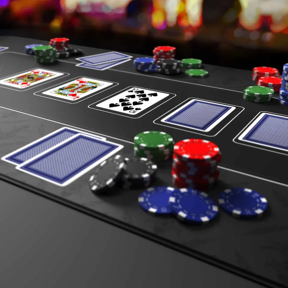 CSL Pokermatte XL Tischauflage für Poker 90 x 40cm / Kartenspiel Matte /Pokertisch Auflage