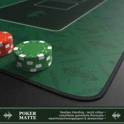 CSL Pokermatte XL Tischauflage für Poker 90 x 40cm / Kartenspiel Matte /Pokertisch Auflage