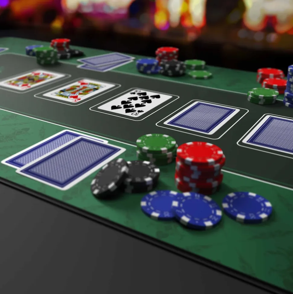CSL Pokermatte XL Tischauflage für Poker 90 x 40cm / Kartenspiel Matte /Pokertisch Auflage