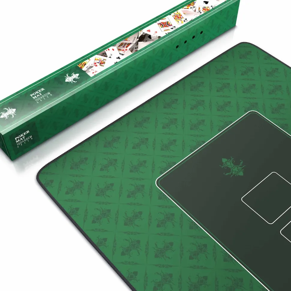 CSL Pokermatte XL Tischauflage für Poker 100 x 60cm / Kartenspiel Matte / Pokertisch Auflage