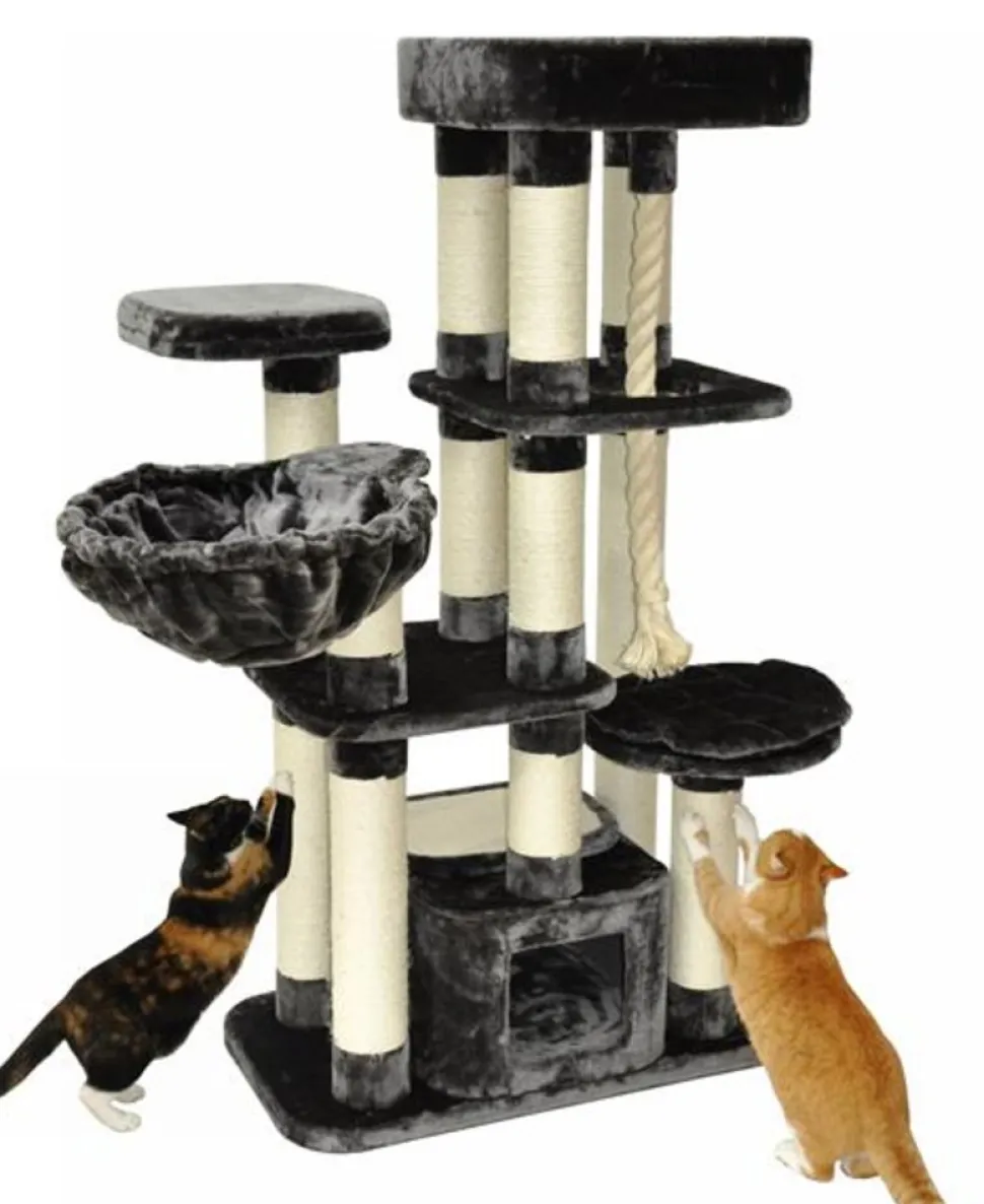 Dazikemo Kratzbaum Memphis grau 157 x 85 x 50 cm