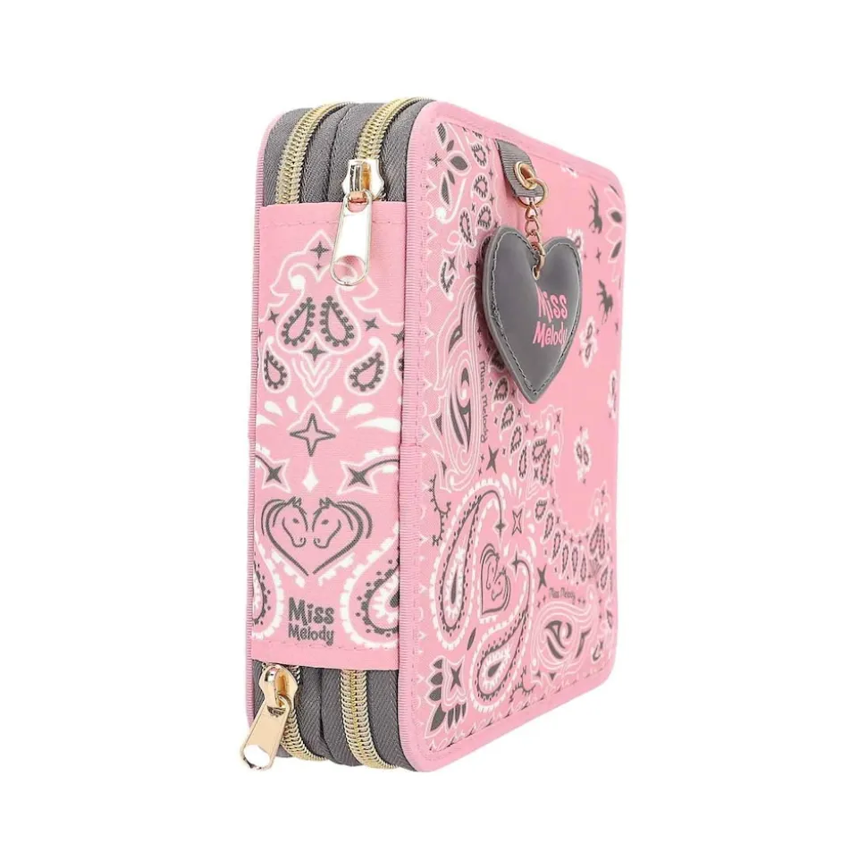 Depesche 2-Fach Federtasche Bandana Miss Melody 20 x 18,7 x 5,5 cm
