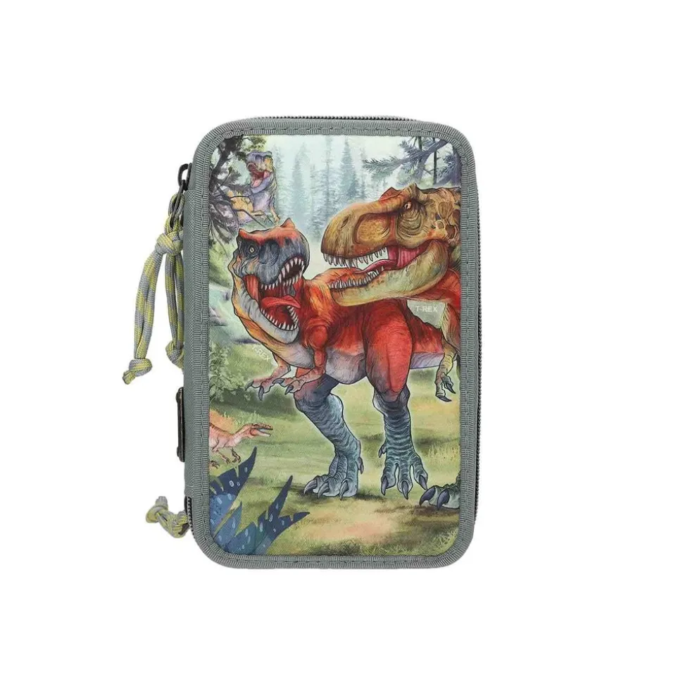 Depesche 3-Fach Federtasche BITE inkl. Stifte Dino World 20 x 13 x 7,5 cm