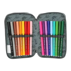 Depesche 3-Fach Federtasche BITE inkl. Stifte Dino World 20 x 13 x 7,5 cm