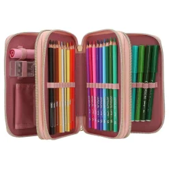 Depesche 3-Fach Federtasche BLOSSOM PONY inkl. Stifte Miss Melody 7,5 x 13 x 20 cm