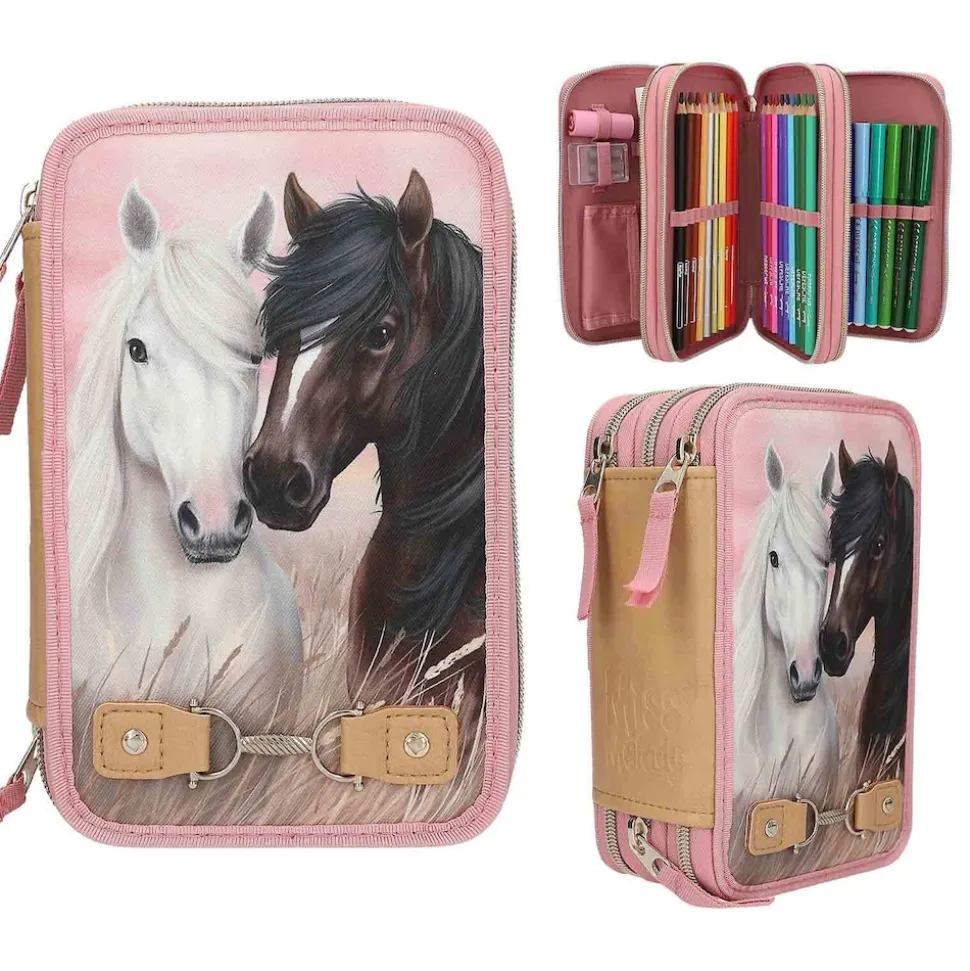 Depesche 3-Fach Federtasche Dusty Rose Miss Melody 20 x 13 x 7,5 cm