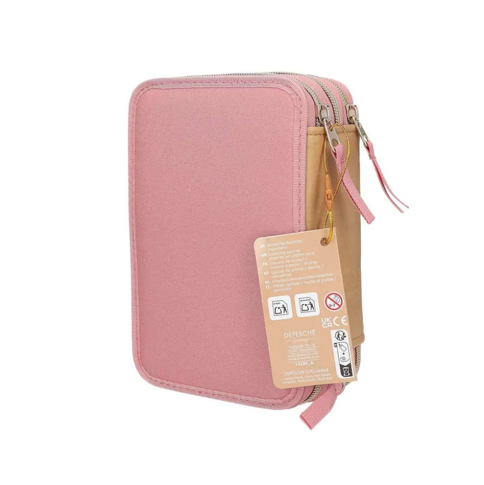Depesche 3-Fach Federtasche Dusty Rose Miss Melody 20 x 13 x 7,5 cm