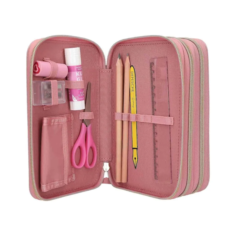 Depesche 3-Fach Federtasche Dusty Rose Miss Melody 20 x 13 x 7,5 cm