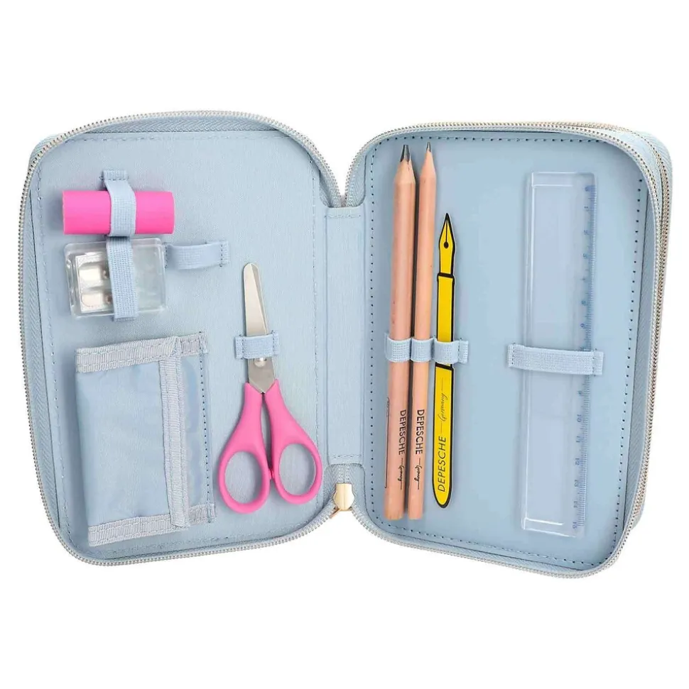 Depesche 3-Fach Federtasche FESTIVAL FUN TOPModel 7,5 x 13 x 20 cm