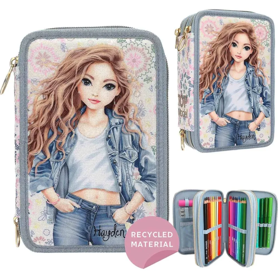 Depesche 3-Fach Federtasche FESTIVAL FUN TOPModel 7,5 x 13 x 20 cm